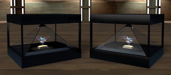 4 sided Holographic Display for malls & launches